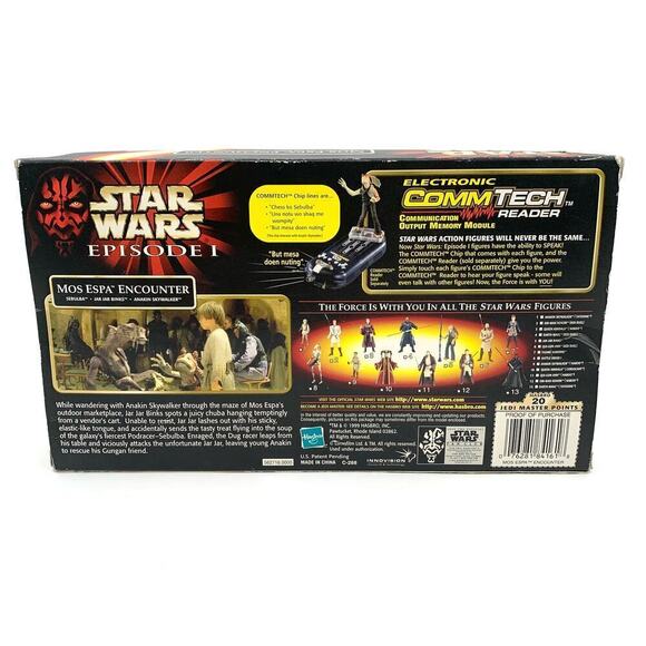 VTG 1999 Star Wars NIB Episode 1 Mos Espa Encounter Action Figures Jar Jar NOS - Picture 8 of 9